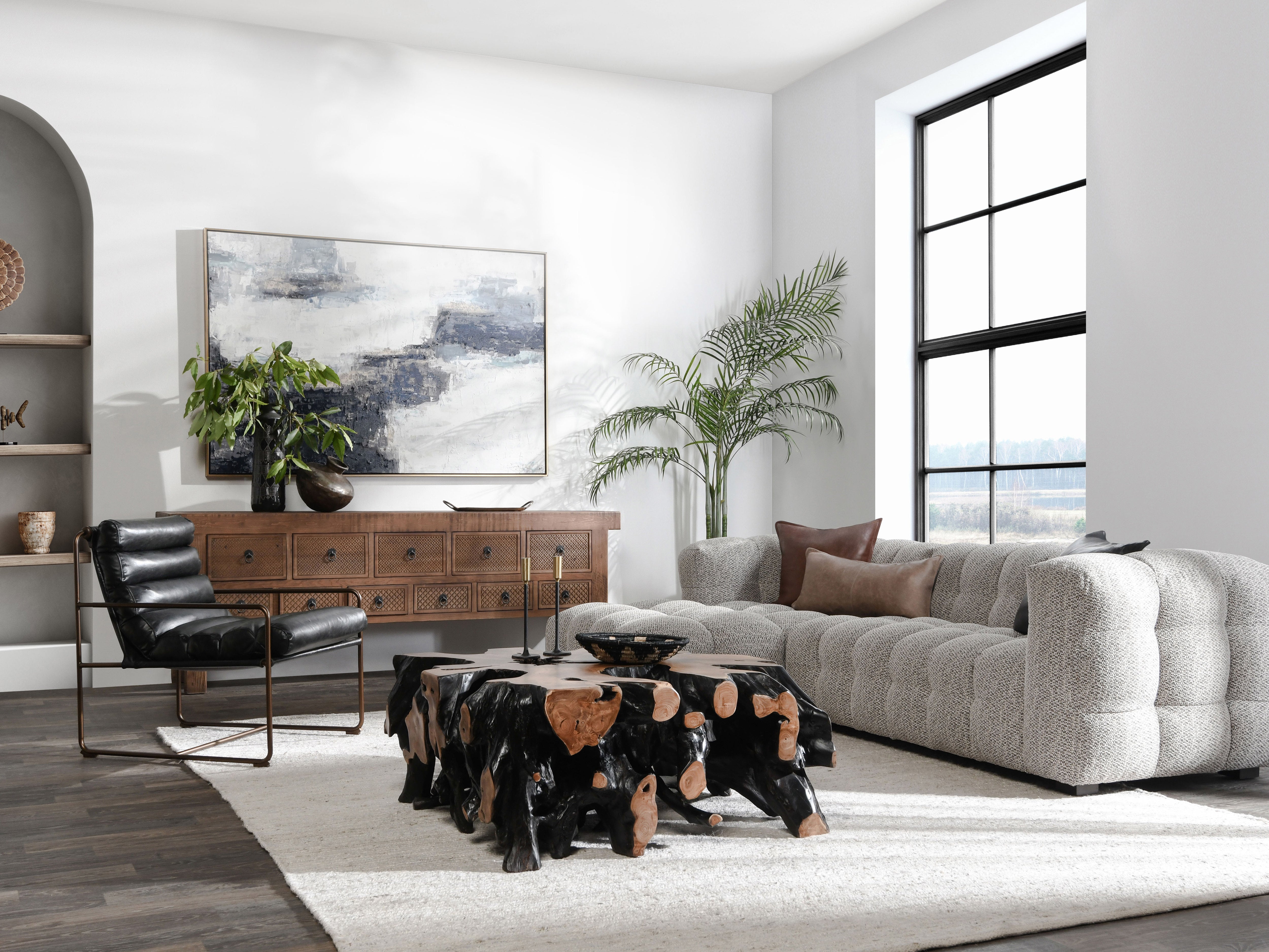 Walter 2 Piece Sectional - Heathered Gray