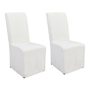 Jordan Upholstered Dining Chair Set of 2 - White