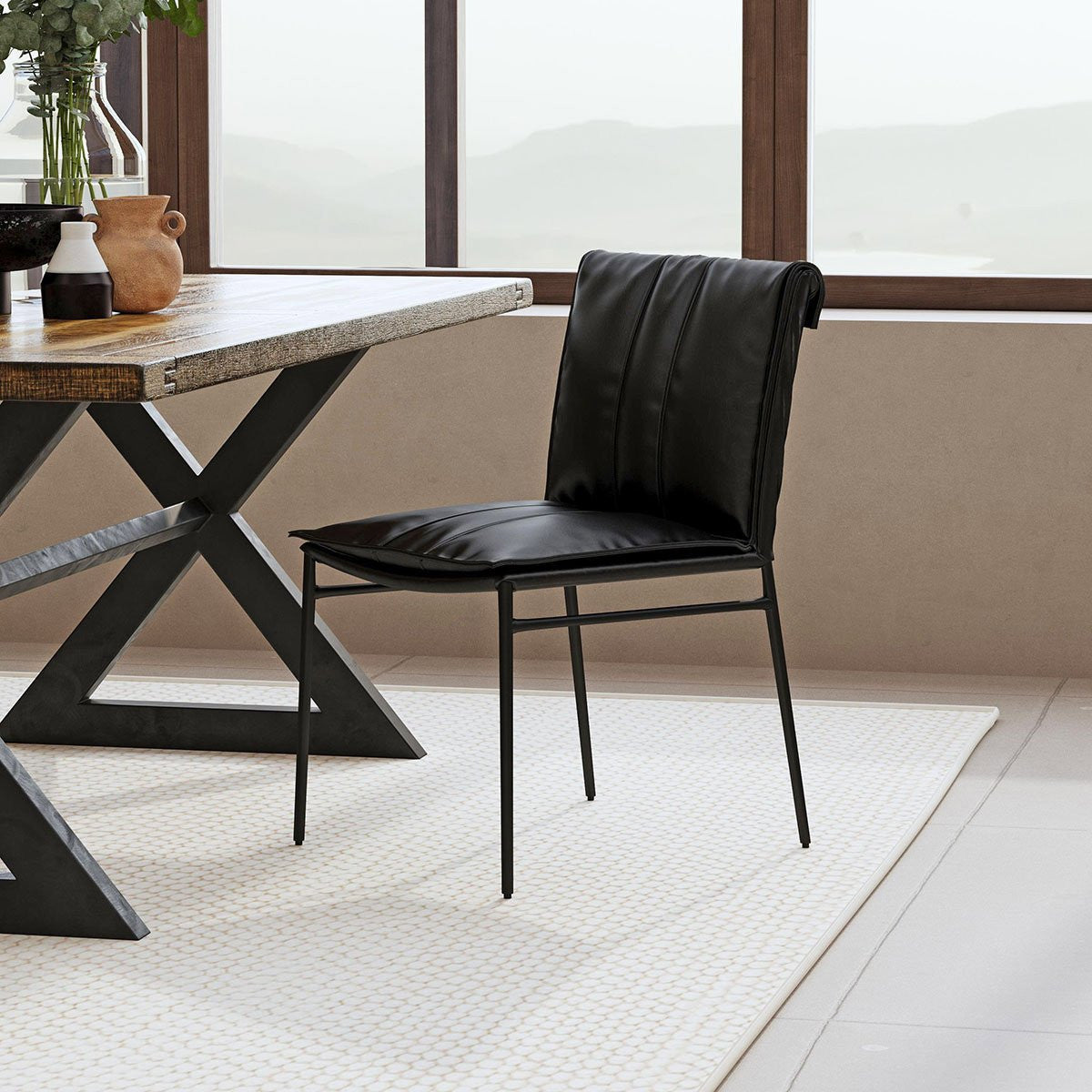 Mayer Leather Dining Chair Set of 2 - 53051670