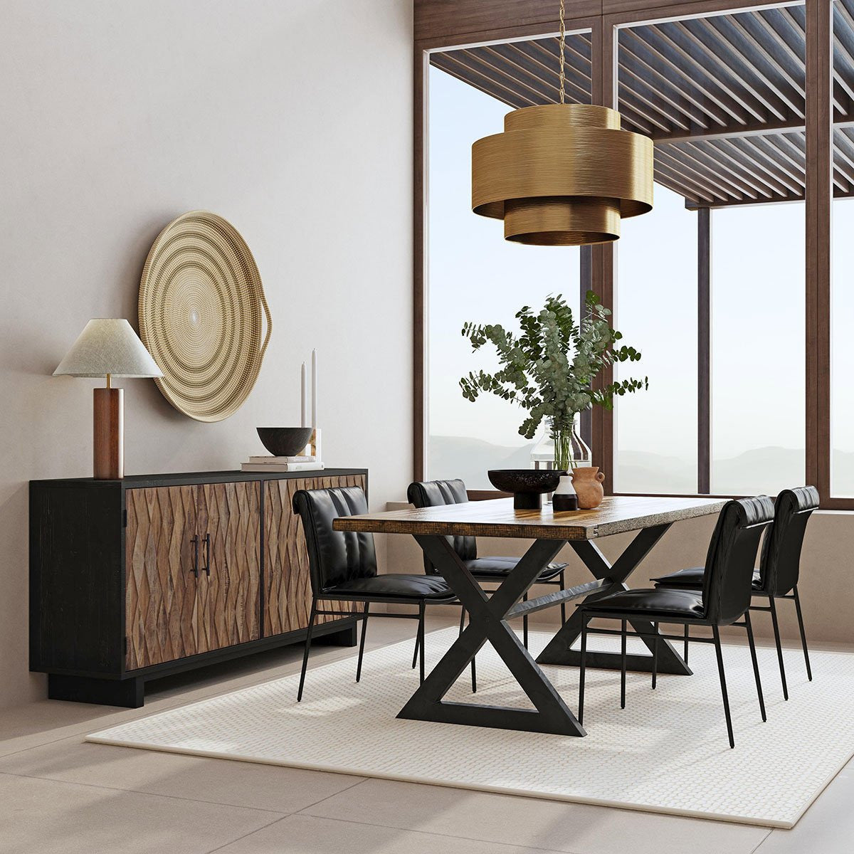 Mayer Leather Dining Chair Set of 2 - 53051670