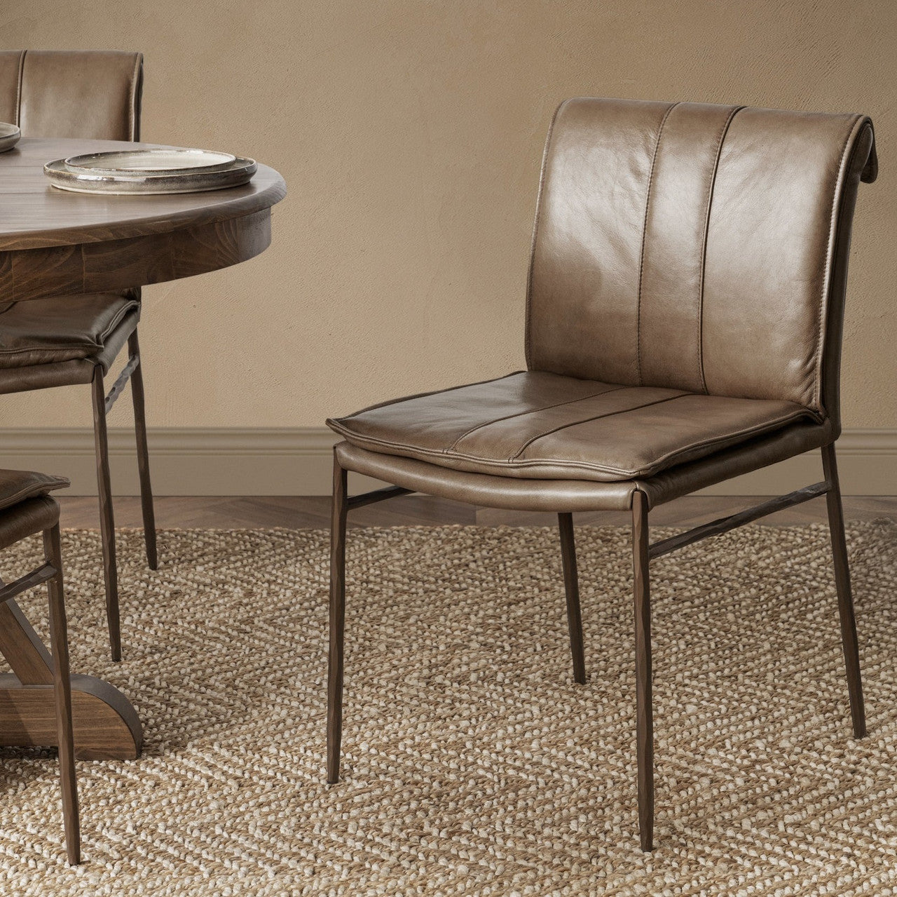 Mayer Leather Dining Chair Set of 2 - 53051672