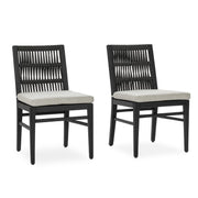 Westville Outdoor Dining Chair Set of 2 - Black