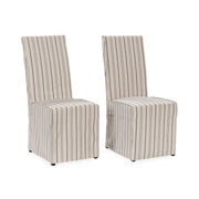 Arianna Upholstered Dining Chair Set of 2 - Navy Stripe