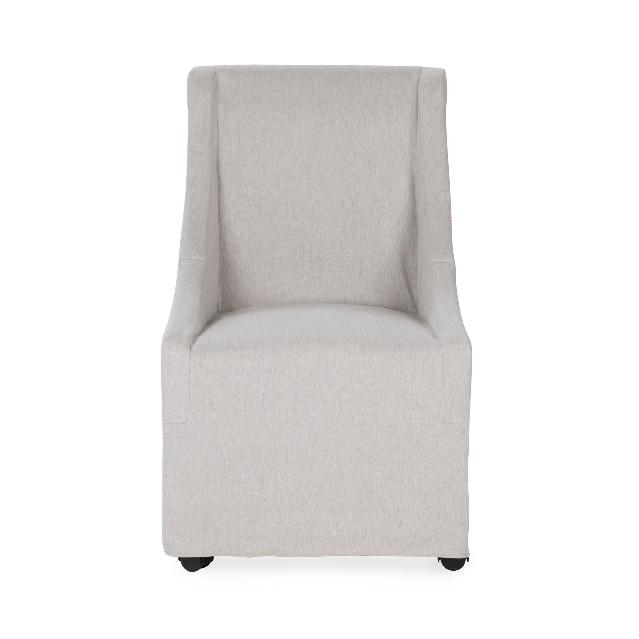 Warwick Dining Chair with Casters - Sandy Tan