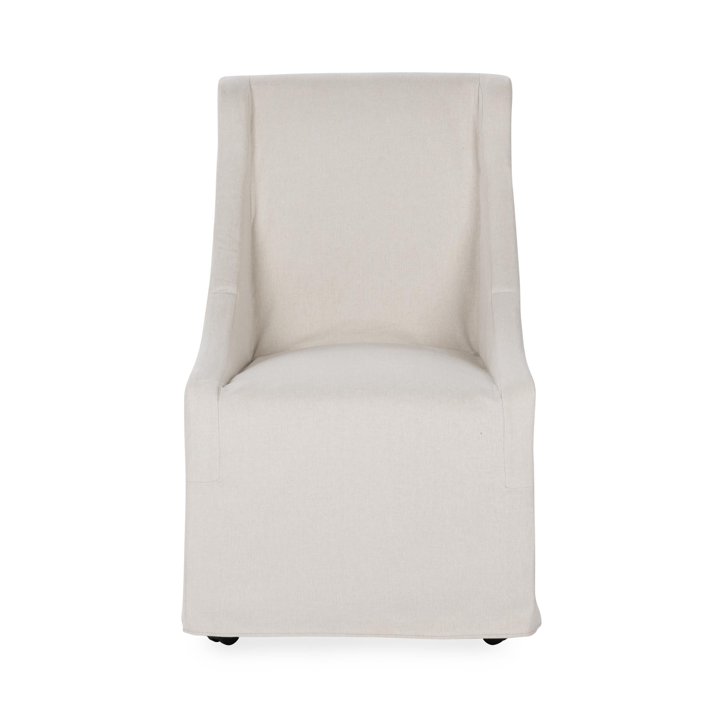 Warwick Dining Chair with Casters - Beige