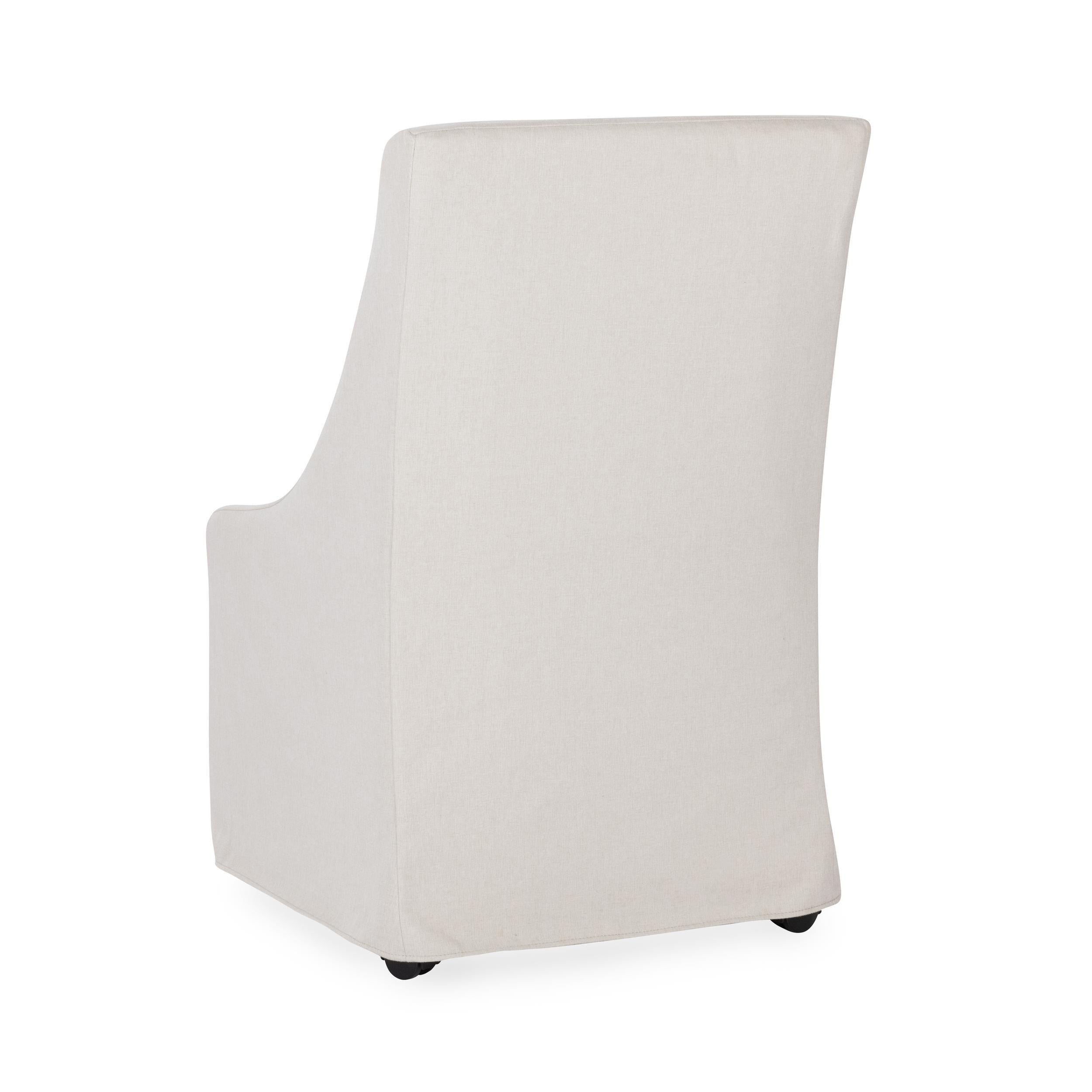 Warwick Dining Chair with Casters - Beige
