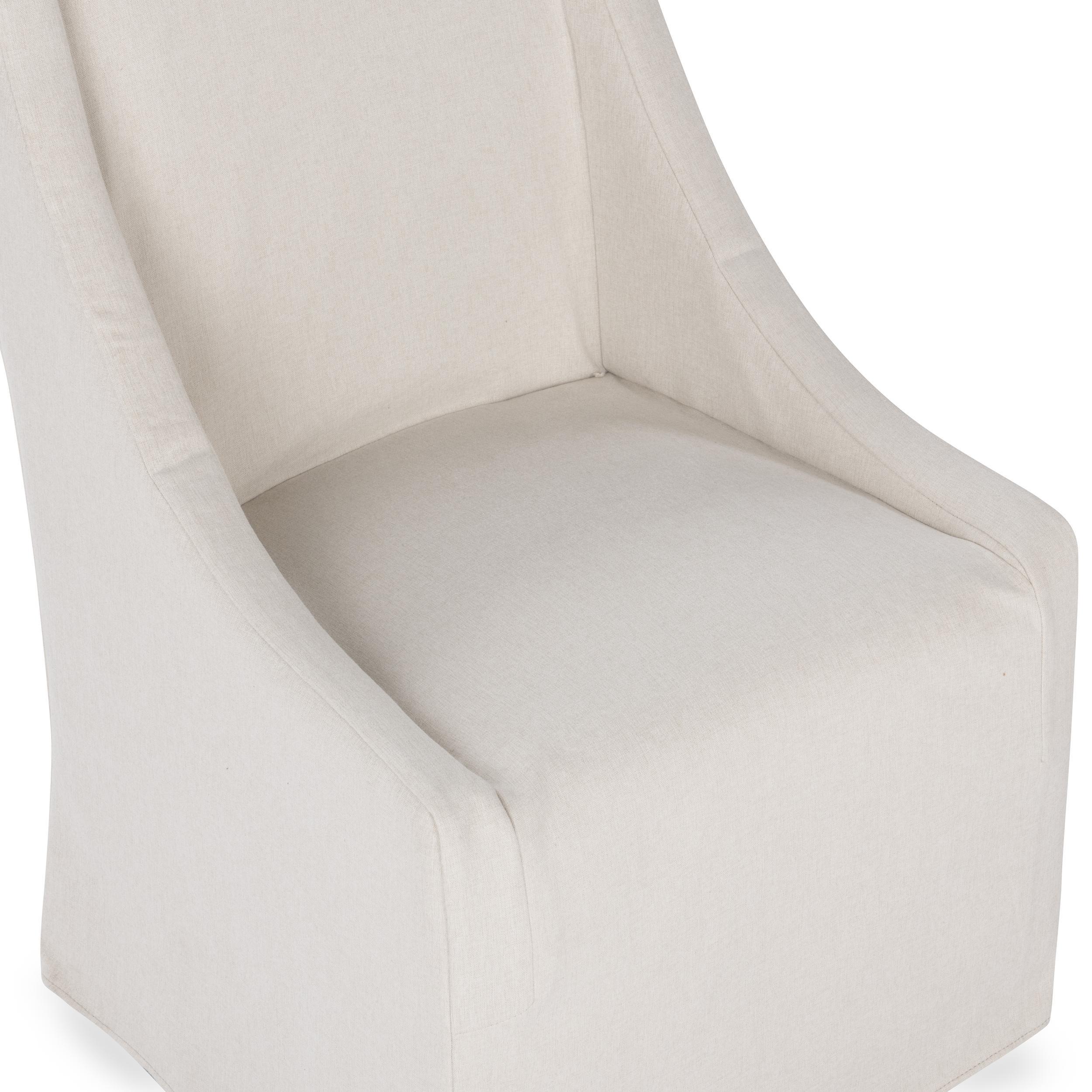 Warwick Dining Chair with Casters - Beige