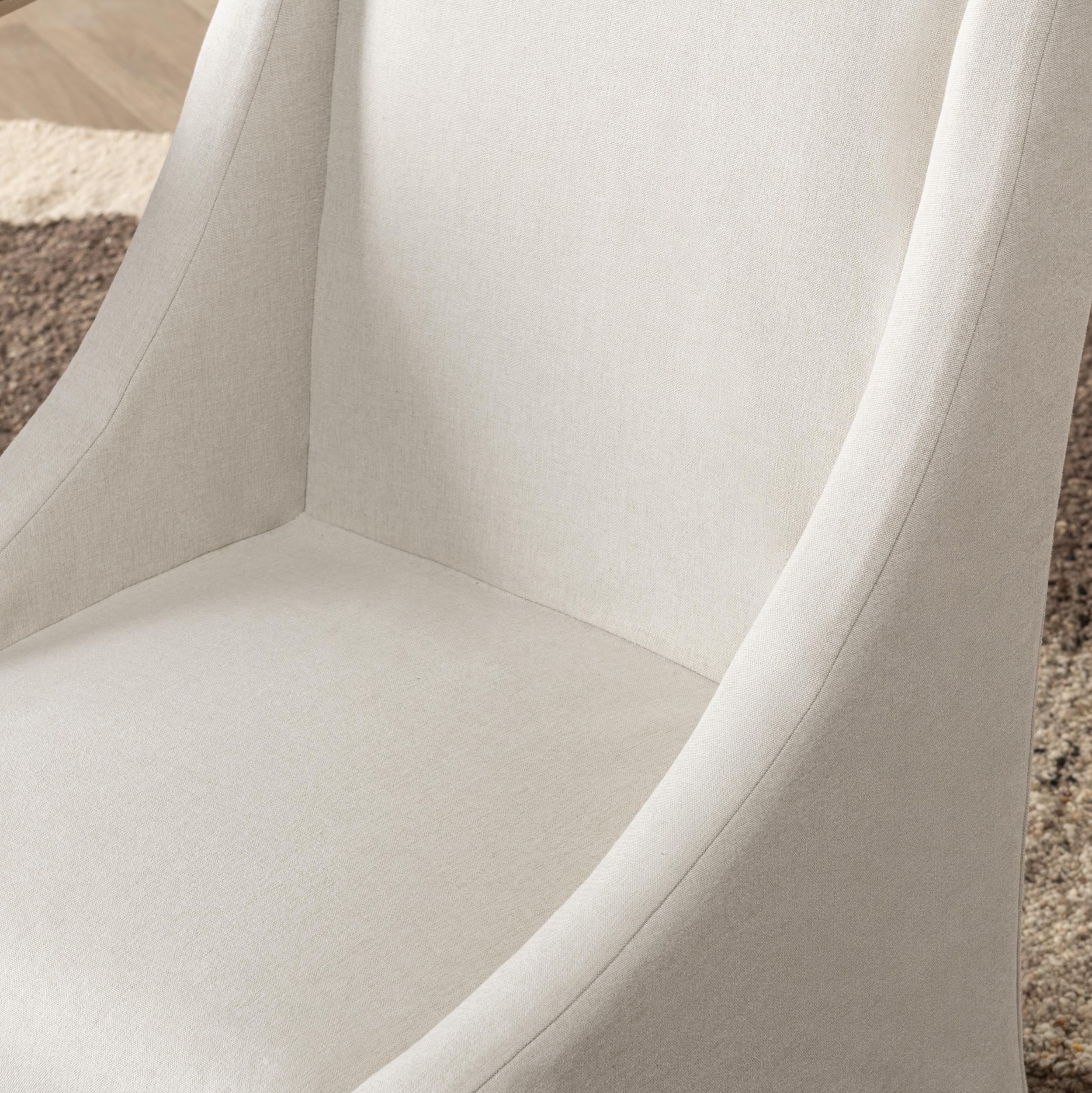 Warwick Dining Chair with Casters - Beige
