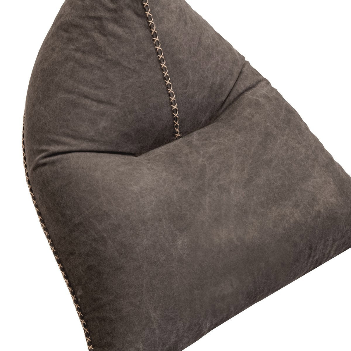 Elle Leather Teardrop Lounge Chair - Black Cognac