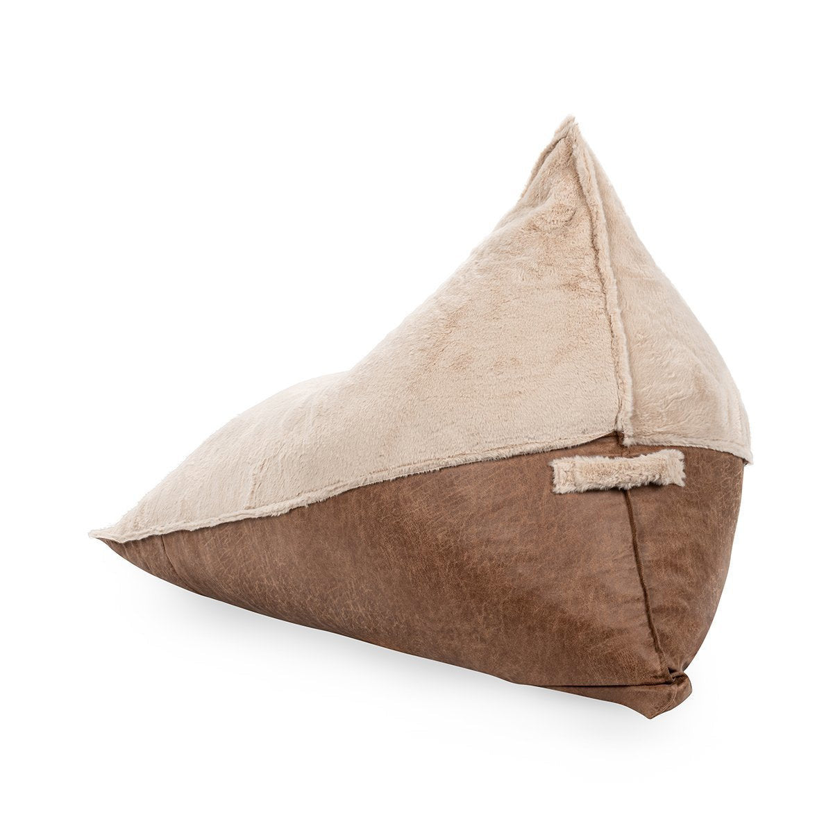 Elle Cotton/Leather Teardrop Lounge Chair