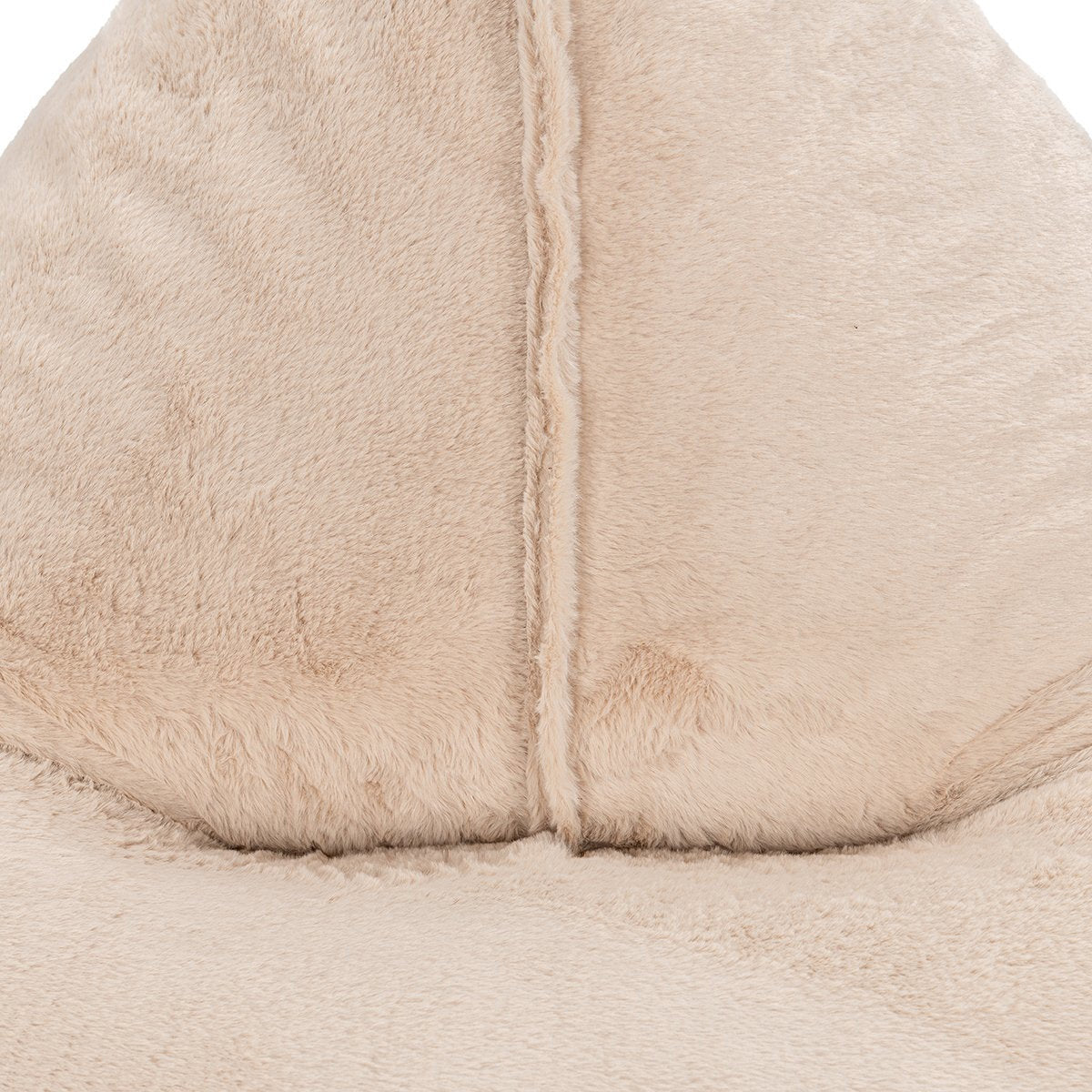Elle Cotton/Leather Teardrop Lounge Chair
