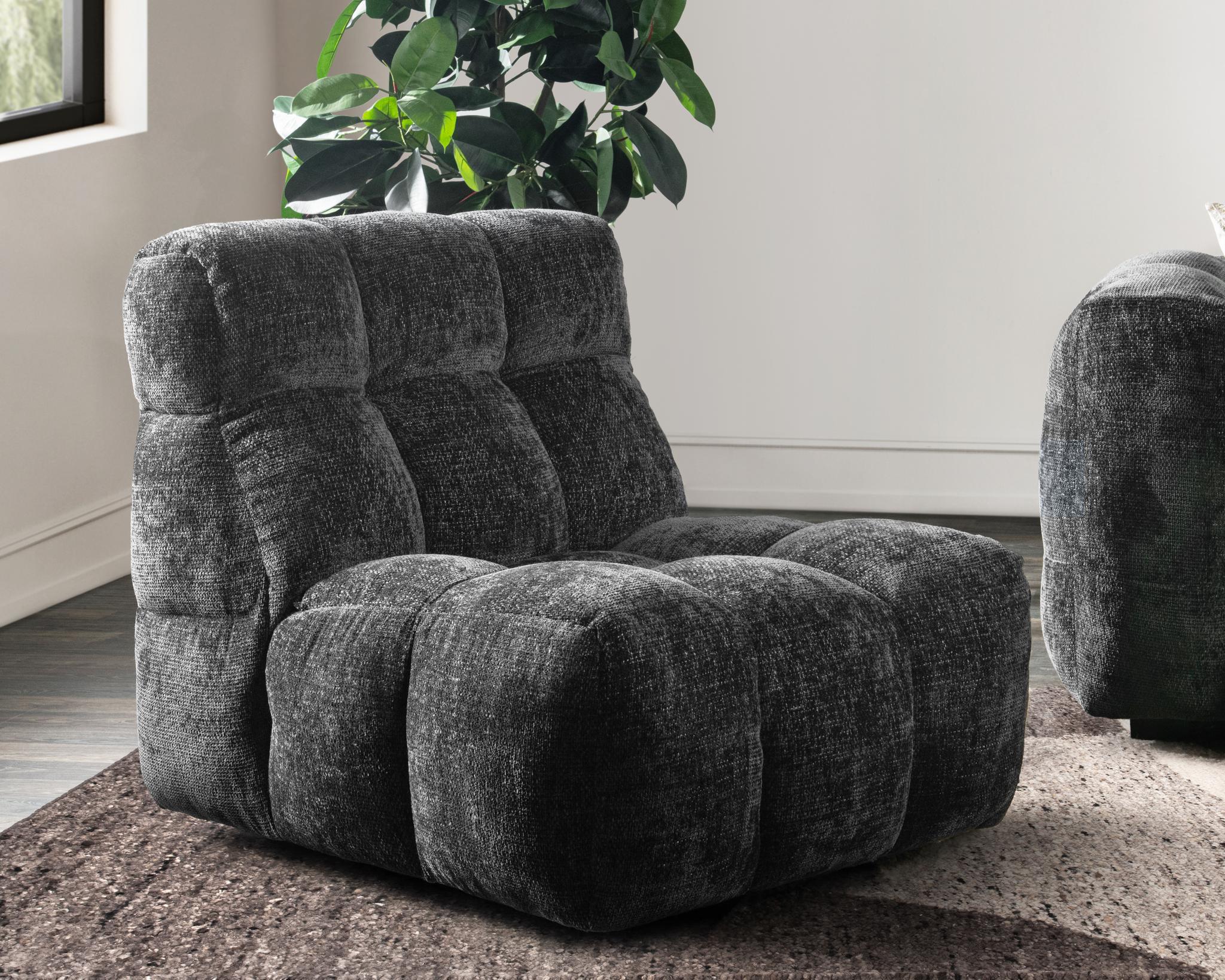 Roba Swivel Chair - Zinc - Black