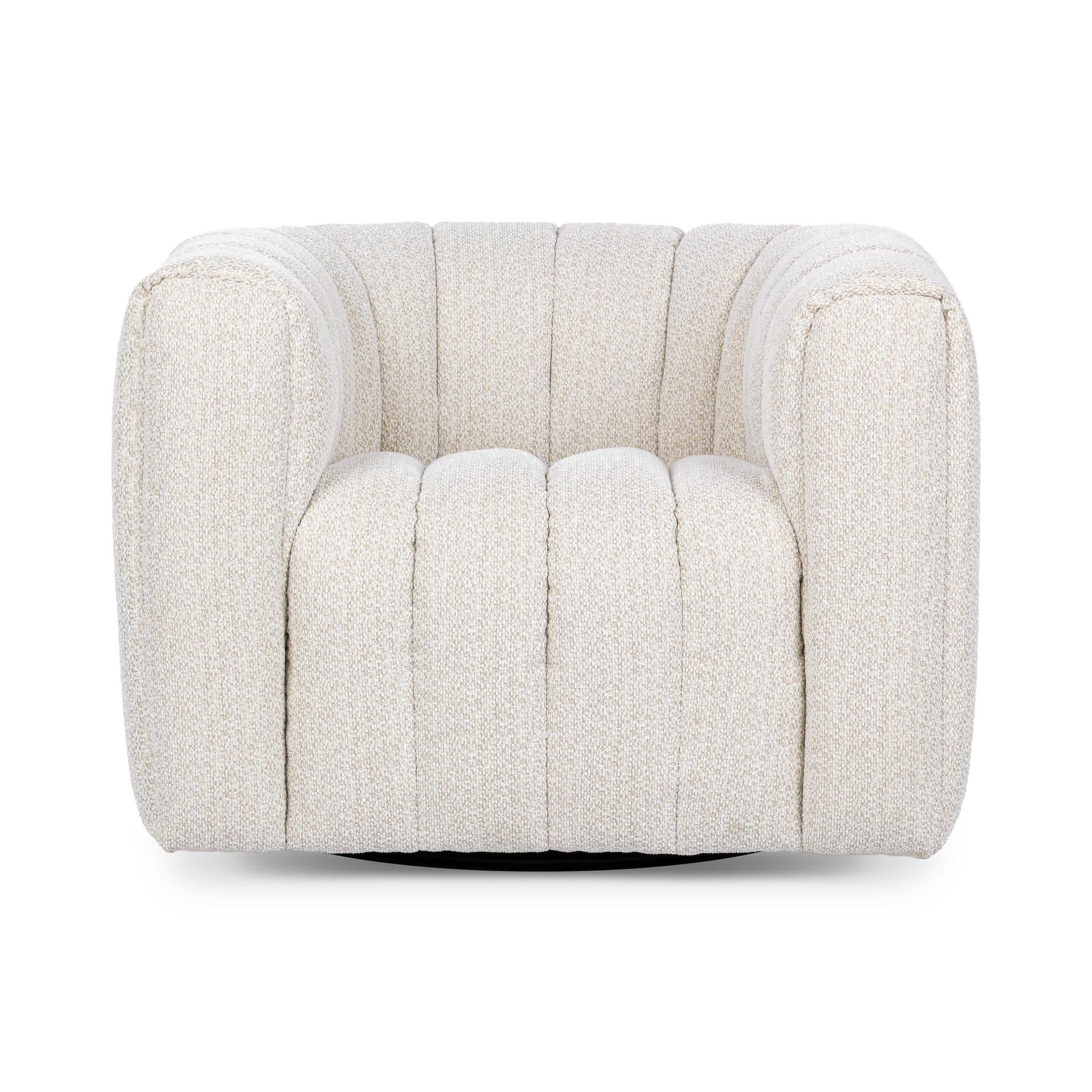 Lexa Swivel Chair - Cream
