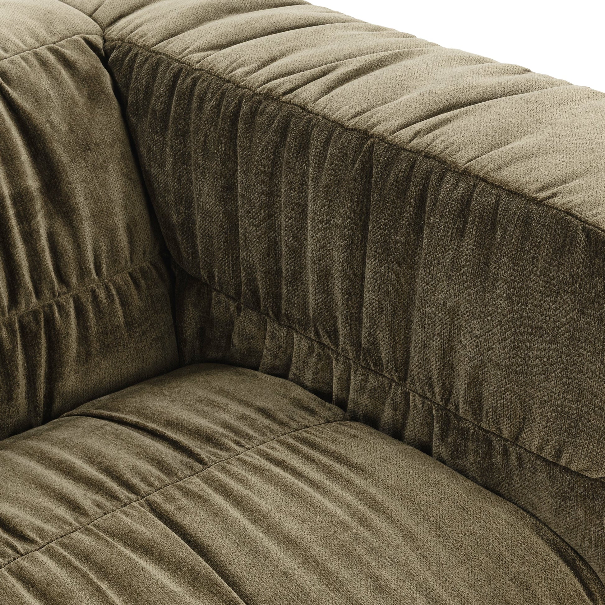 Afeela Upholstered Sofa - Olive Green