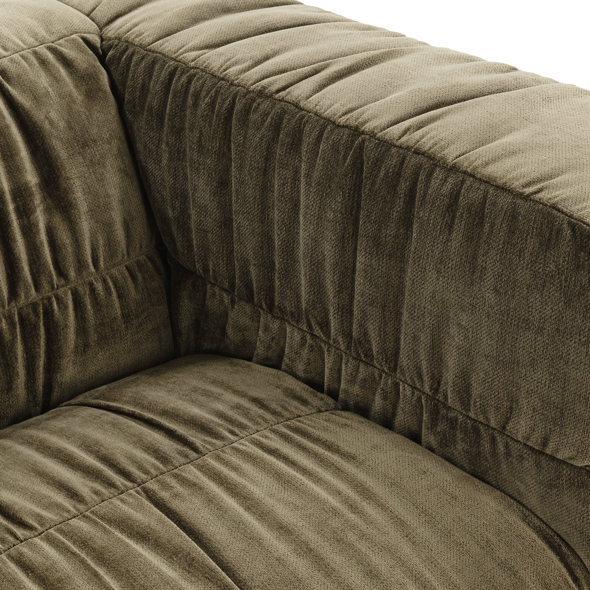 Afeela Upholstered Sofa - Olive Green