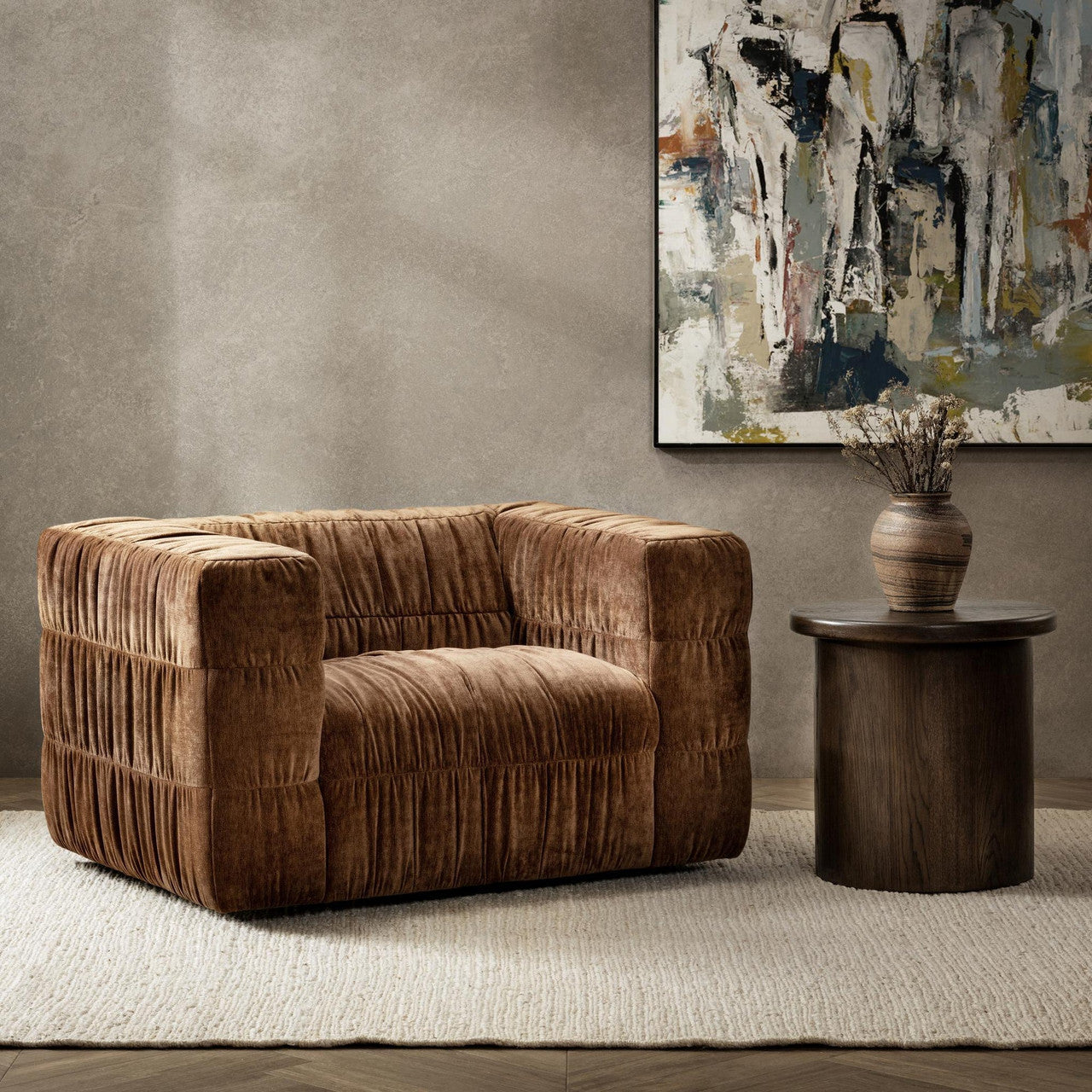 Afeela Upholstered Swivel Chair - 53051826