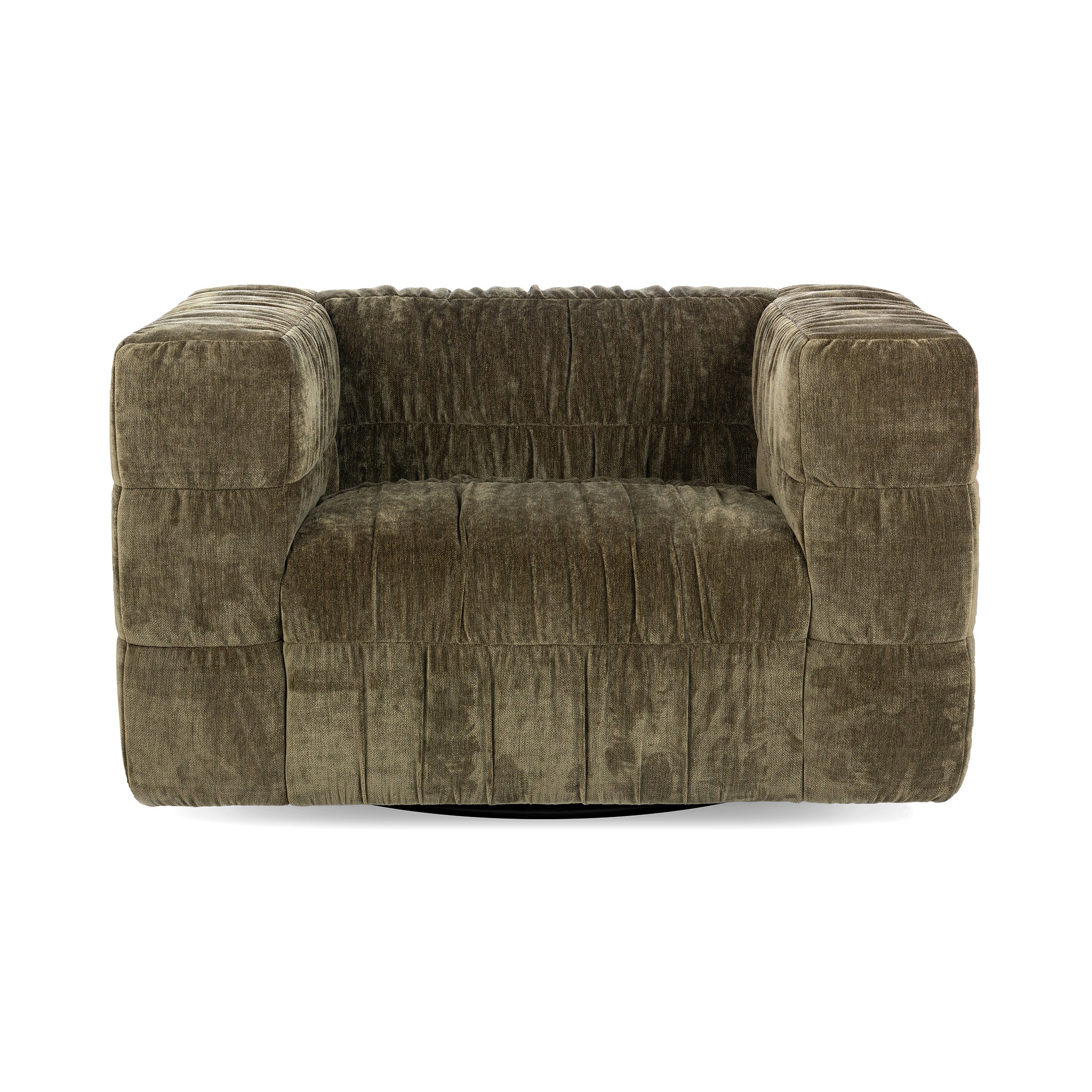 Afeela Swivel Chair - Olive Green