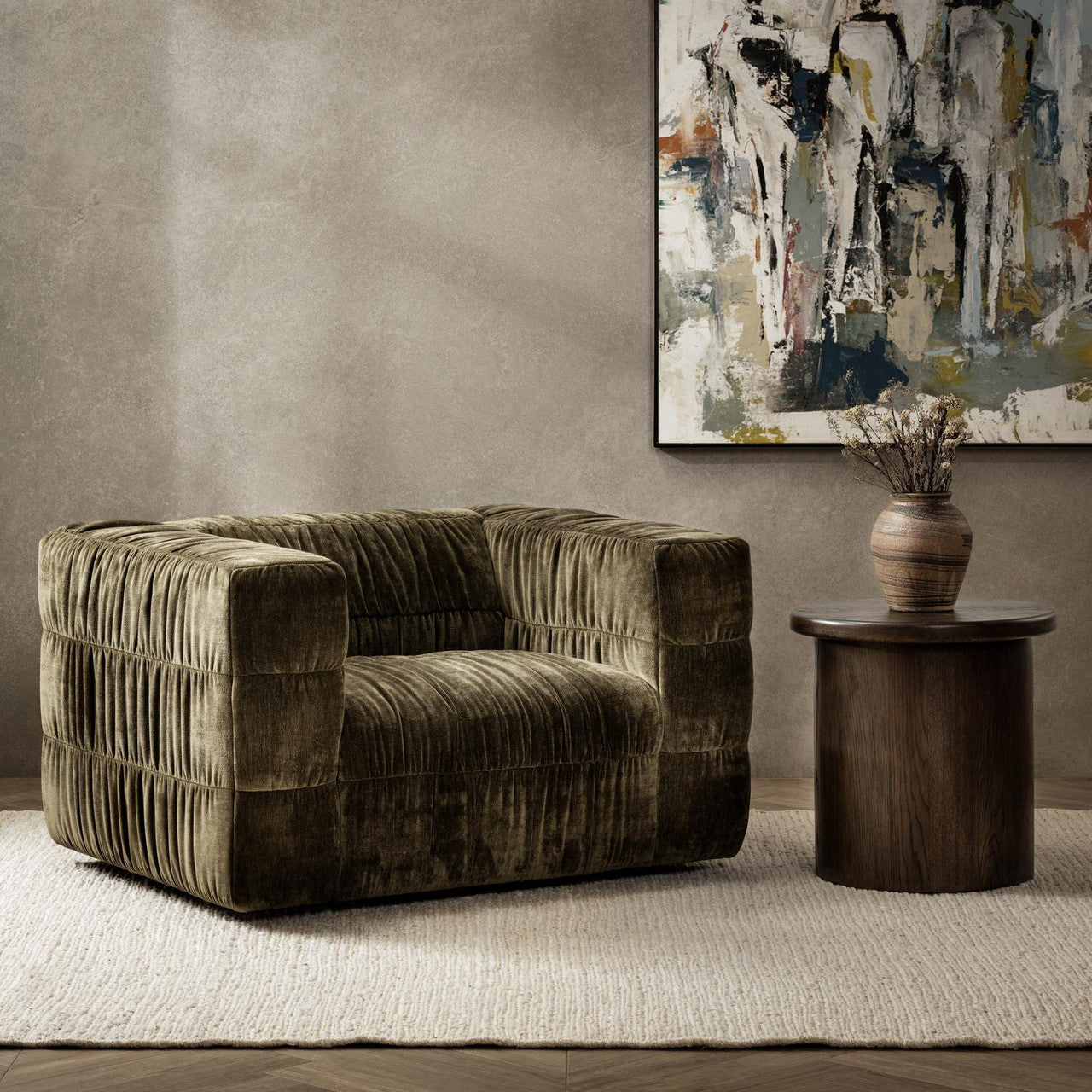 Afeela Upholstered Swivel Chair - 53051828