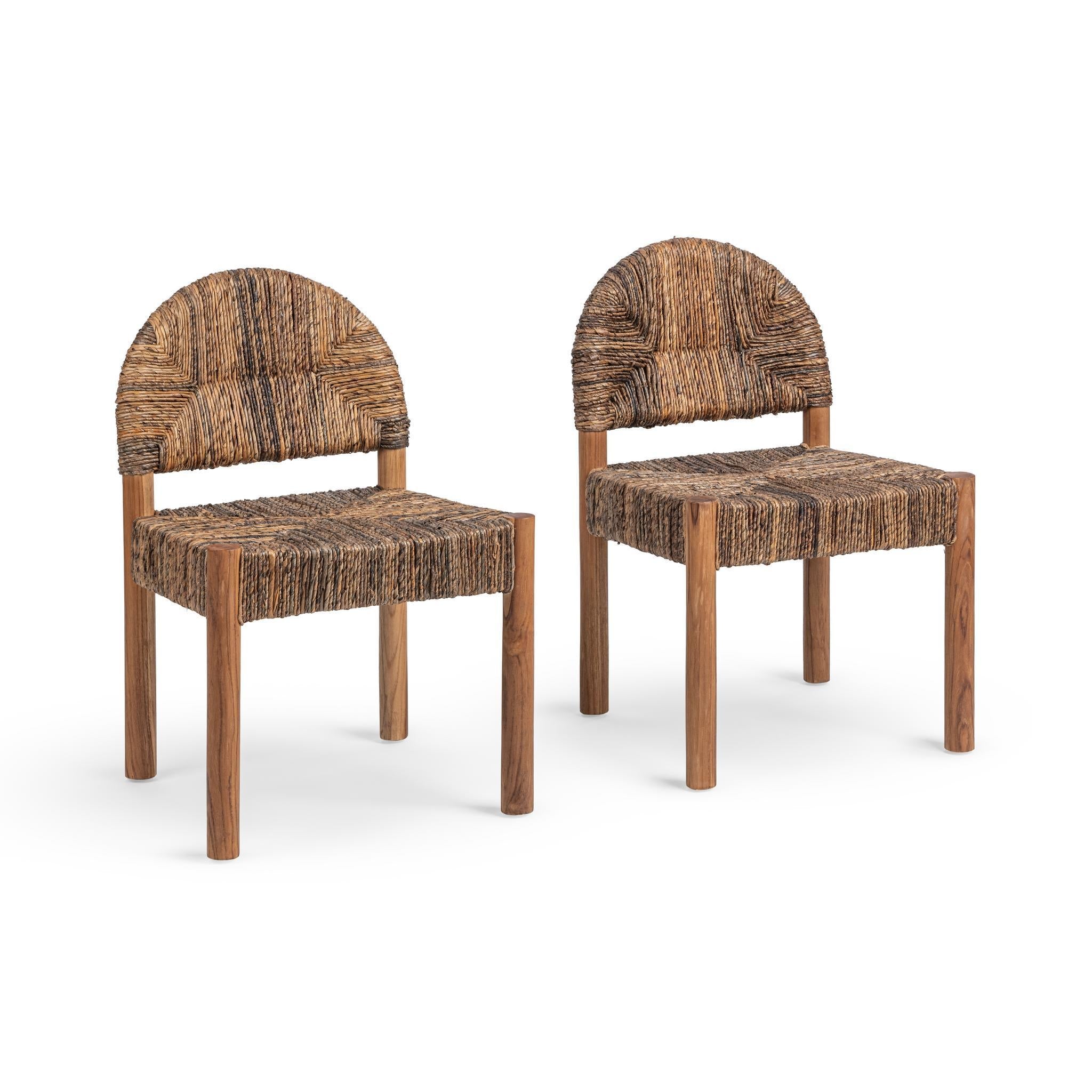 Elissa Dining Chair Set of 2 - Brown Astor