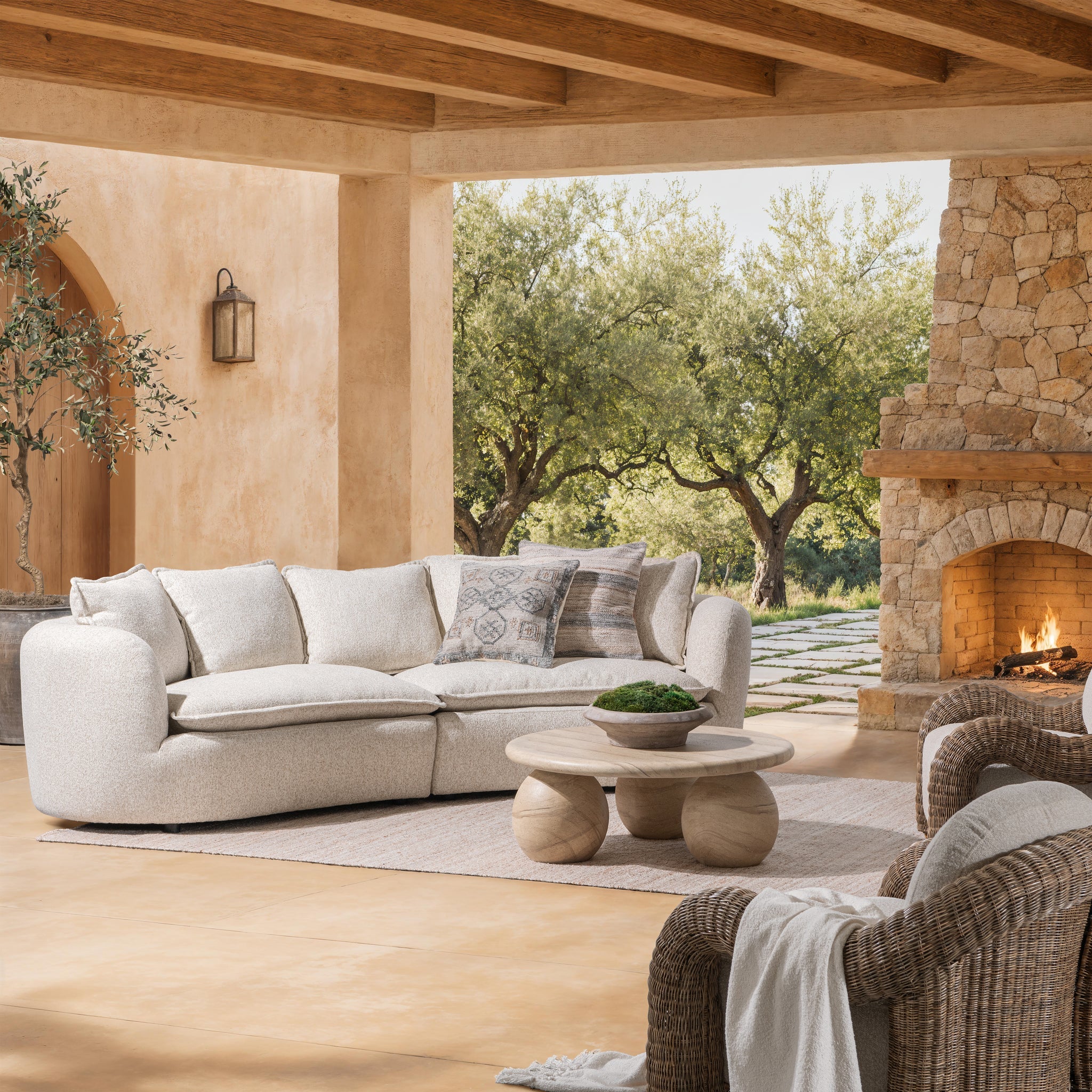 Newport Outdoor Sofa - Hushed Oat