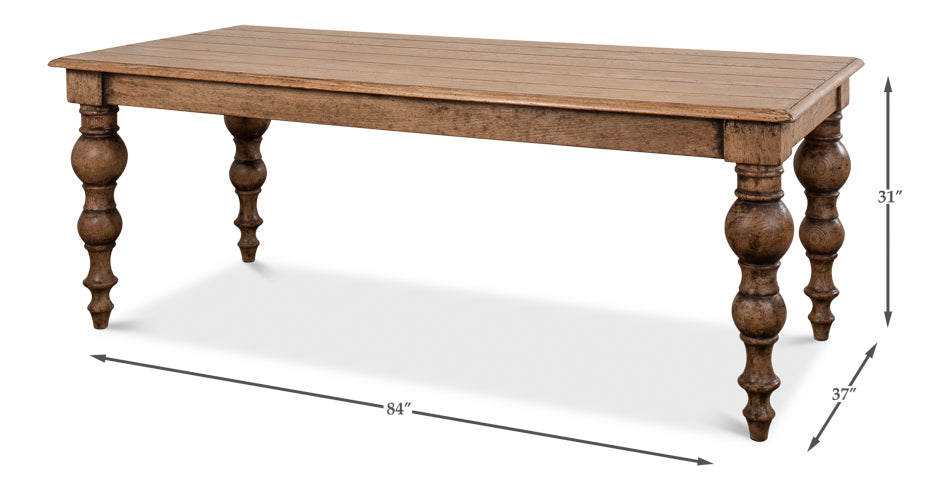 Oak Dining Table by Sarreid Ltd - view 6