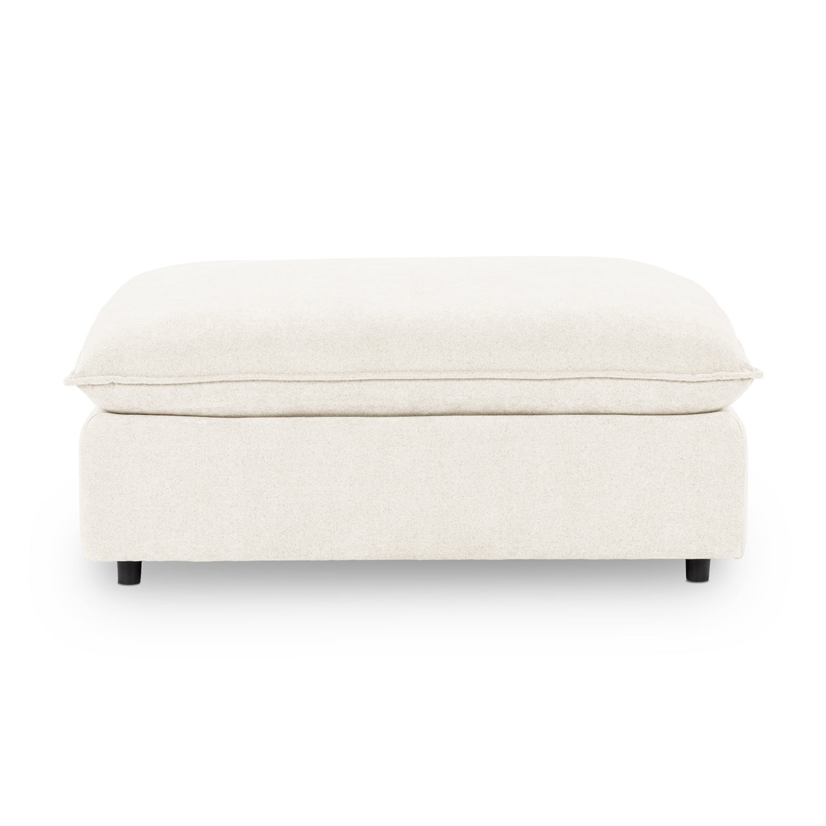 Caplan Ottoman - Ivory / Polyester - Classic Home 5308850EIV