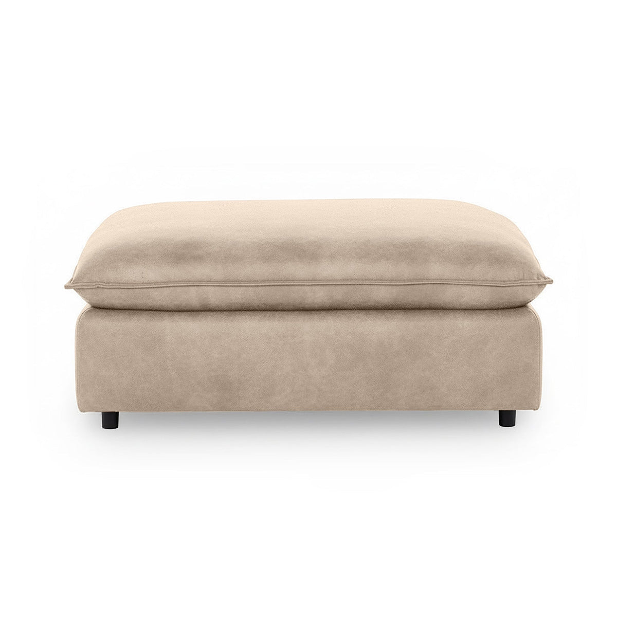 Caplan Ottoman - Cashmere / Leather - Classic Home 5308850LCM
