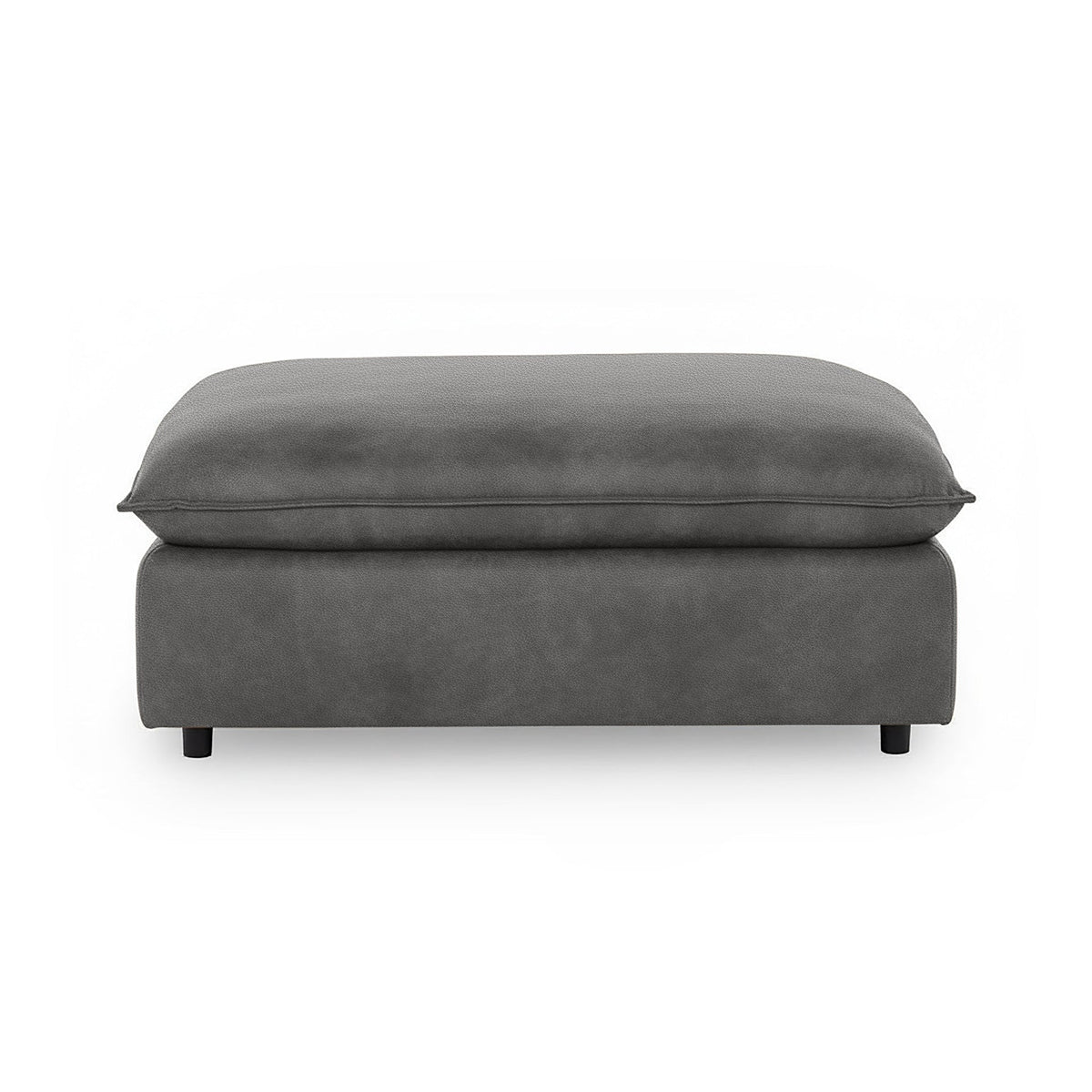 Caplan Ottoman - Gray / Leather - Classic Home 5308850LGR