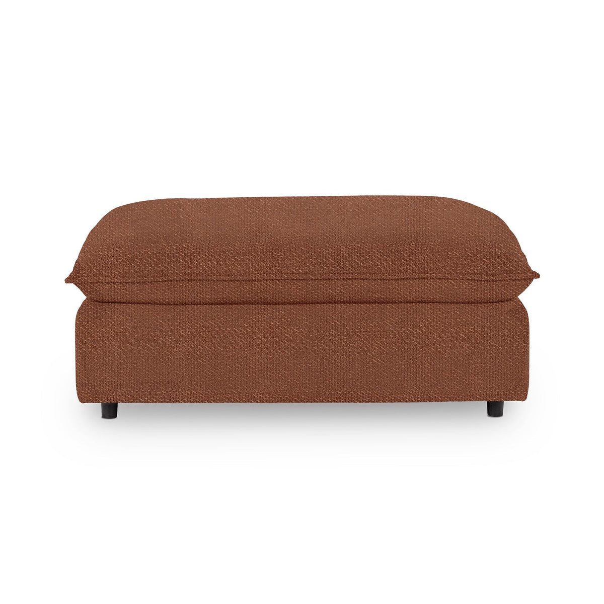 Caplan Ottoman - Brick Red / Polyester - Classic Home 5308OT2201