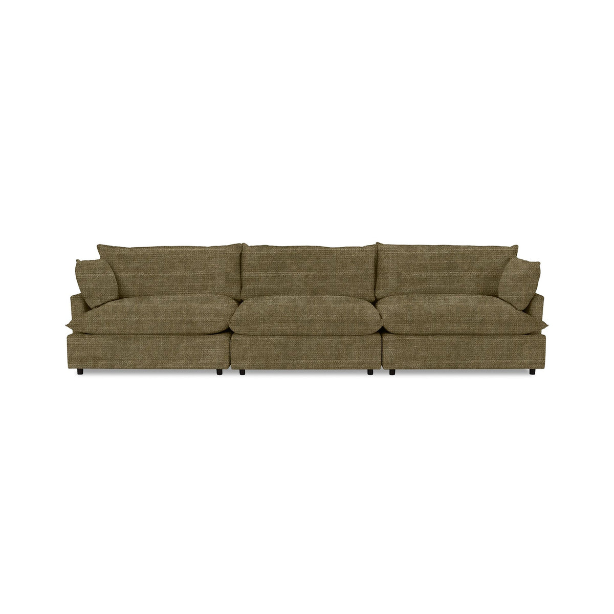 Caplan 3 Piece Sectional - Soft Olive / Polyester - Classic Home 5308SC322002