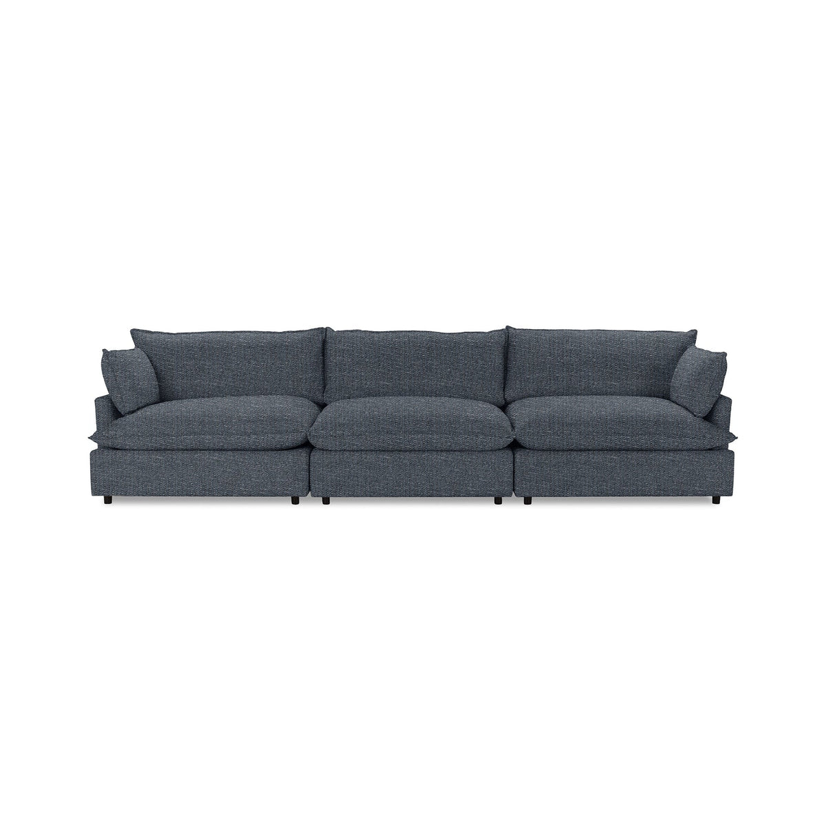 Caplan 3 Piece Sectional - Midnight Denim / Polyester - Classic Home 5308SC322102