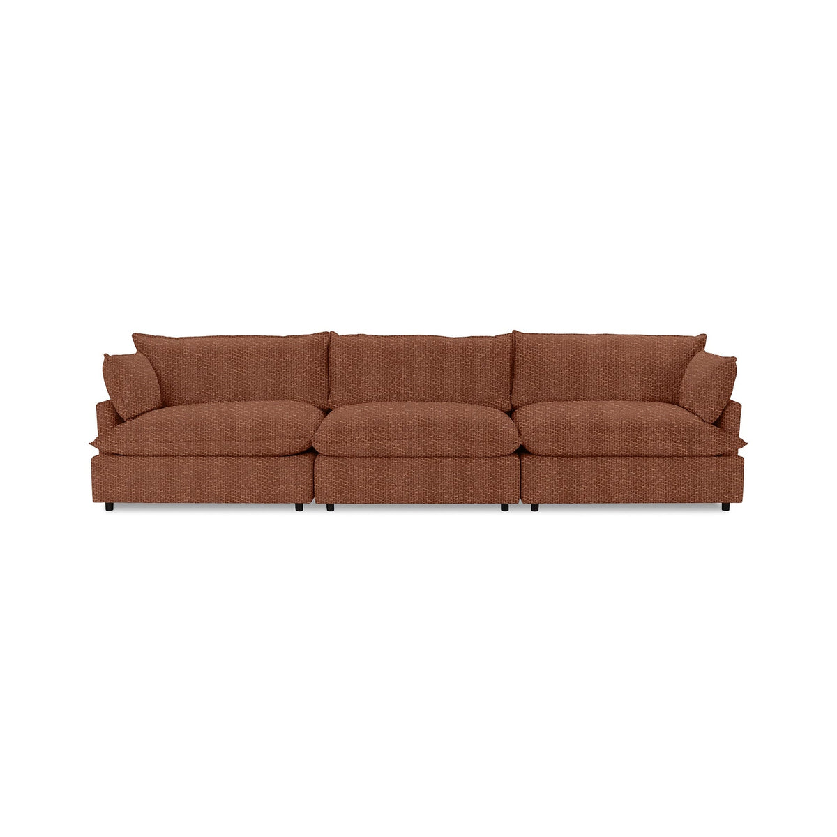 Caplan 3 Piece Sectional - Brick Red / Polyester - Classic Home 5308SC322201