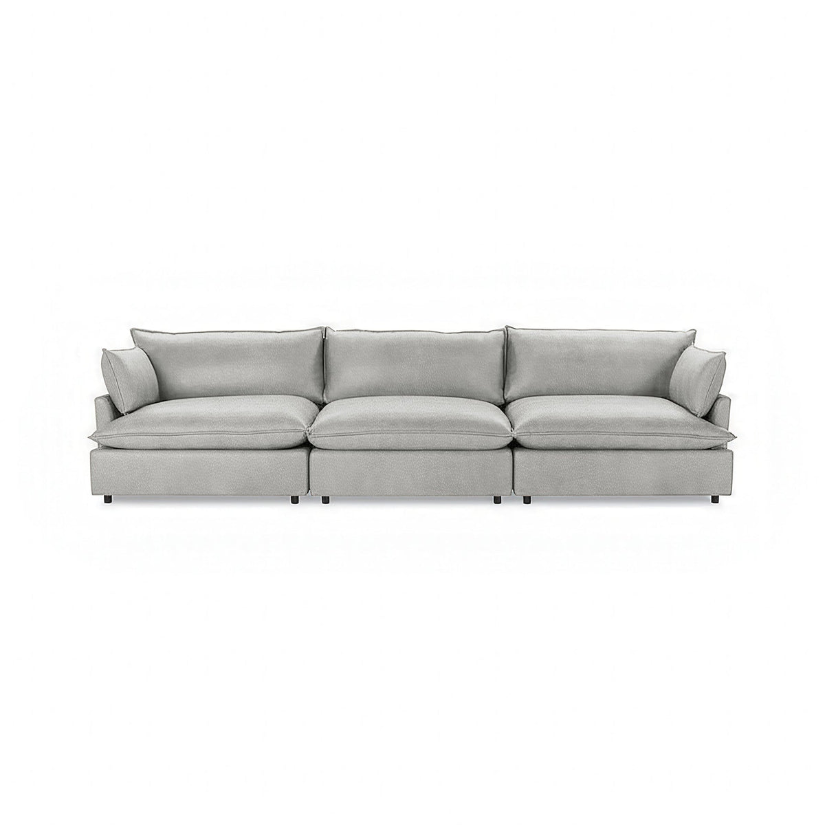 Caplan 3 Piece Sectional - Dove / Leather - Classic Home 5308SC3EPDV