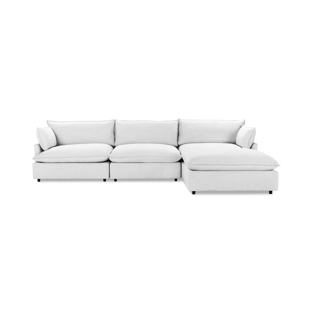 Caplan 4 Piece Sectional - Pearl / Polyester - Classic Home 5308SC4DPR