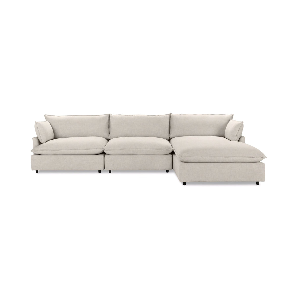 Caplan 4 Piece Sectional - Twine / Polyester - Classic Home 5308SC4DTW