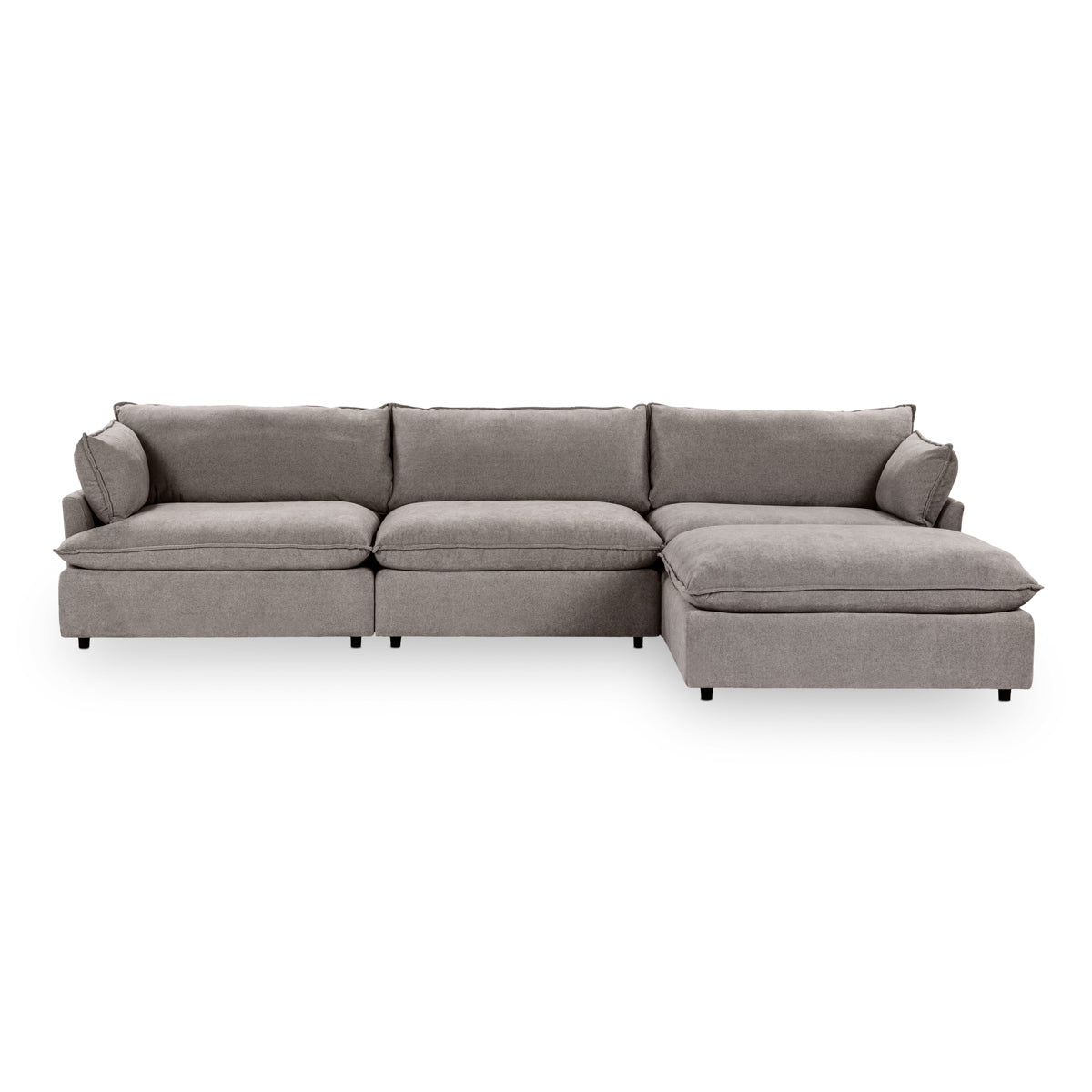 Caplan 4 Piece Sectional - Charcoal / Polyester - Classic Home 5308SC4ECH