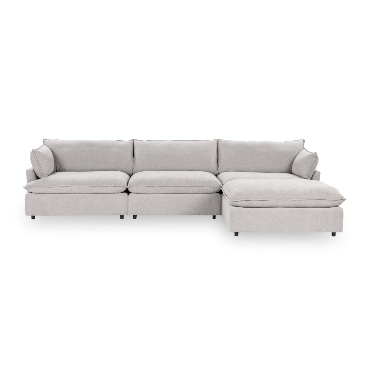 Caplan 4 Piece Sectional - Gray / Polyester - Classic Home 5308SC4EGR