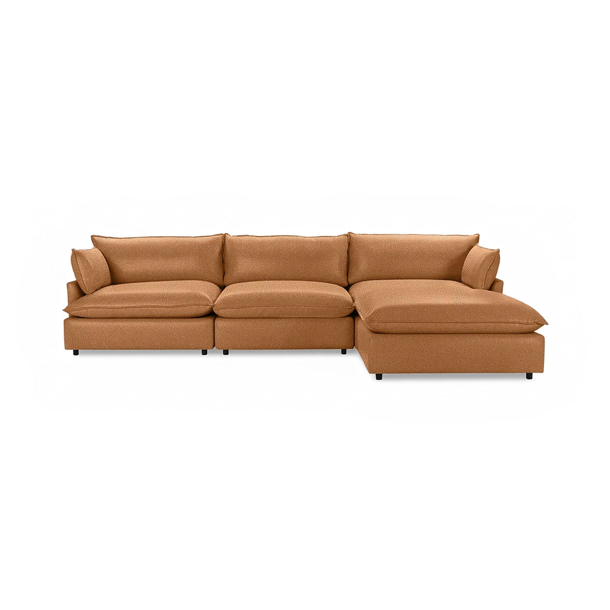 Caplan 4 Piece Sectional - Saddle / Leather - El Paso - Classic Home 5308SC4EPSD