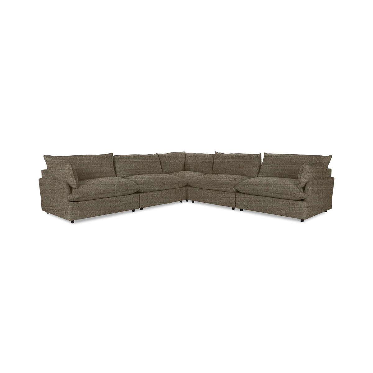 Caplan 5 Piece Sectional - Putty / Polyester - Classic Home 5308SC52001
