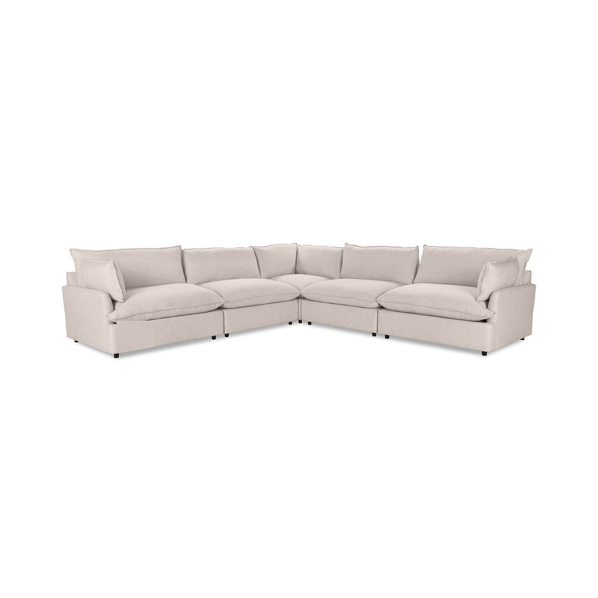 Caplan 5 Piece Sectional - Oat Beige / Olefin - Classic Home 5308SC521605