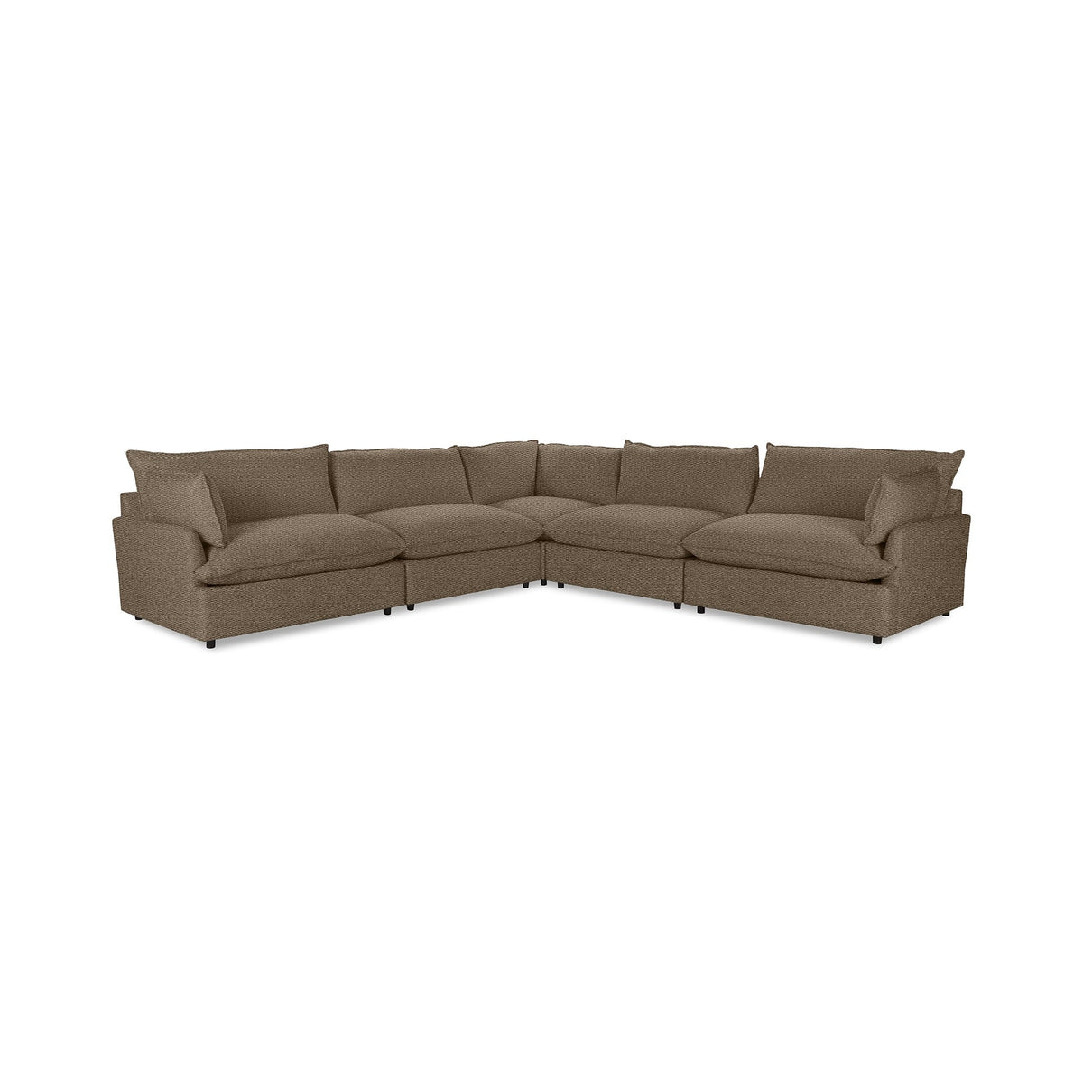 Caplan 5 Piece Sectional - Mink Brown / Olefin - Classic Home 5308SC521606