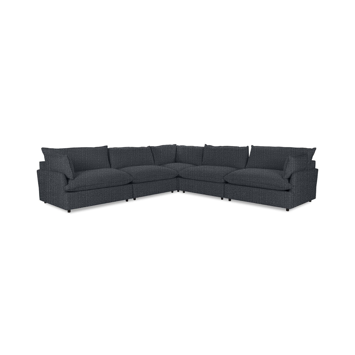 Caplan 5 Piece Sectional - Pacific Blue / Polyester - Classic Home 5308SC522003