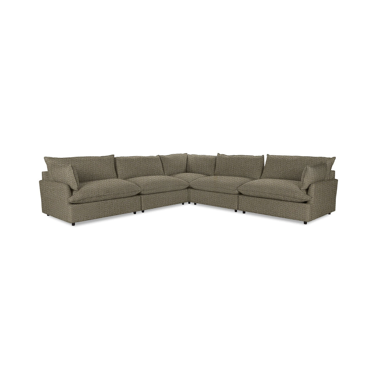 Caplan 5 Piece Sectional - Tuscan Olive / Polyester - Classic Home 5308SC522103