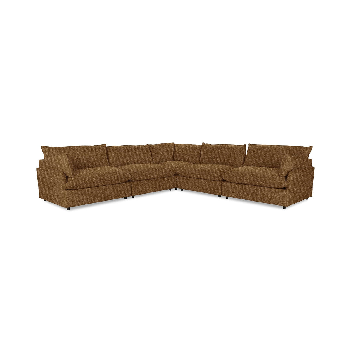 Caplan 5 Piece Sectional - Dijon Mustard / Polyester - Classic Home 5308SC522202