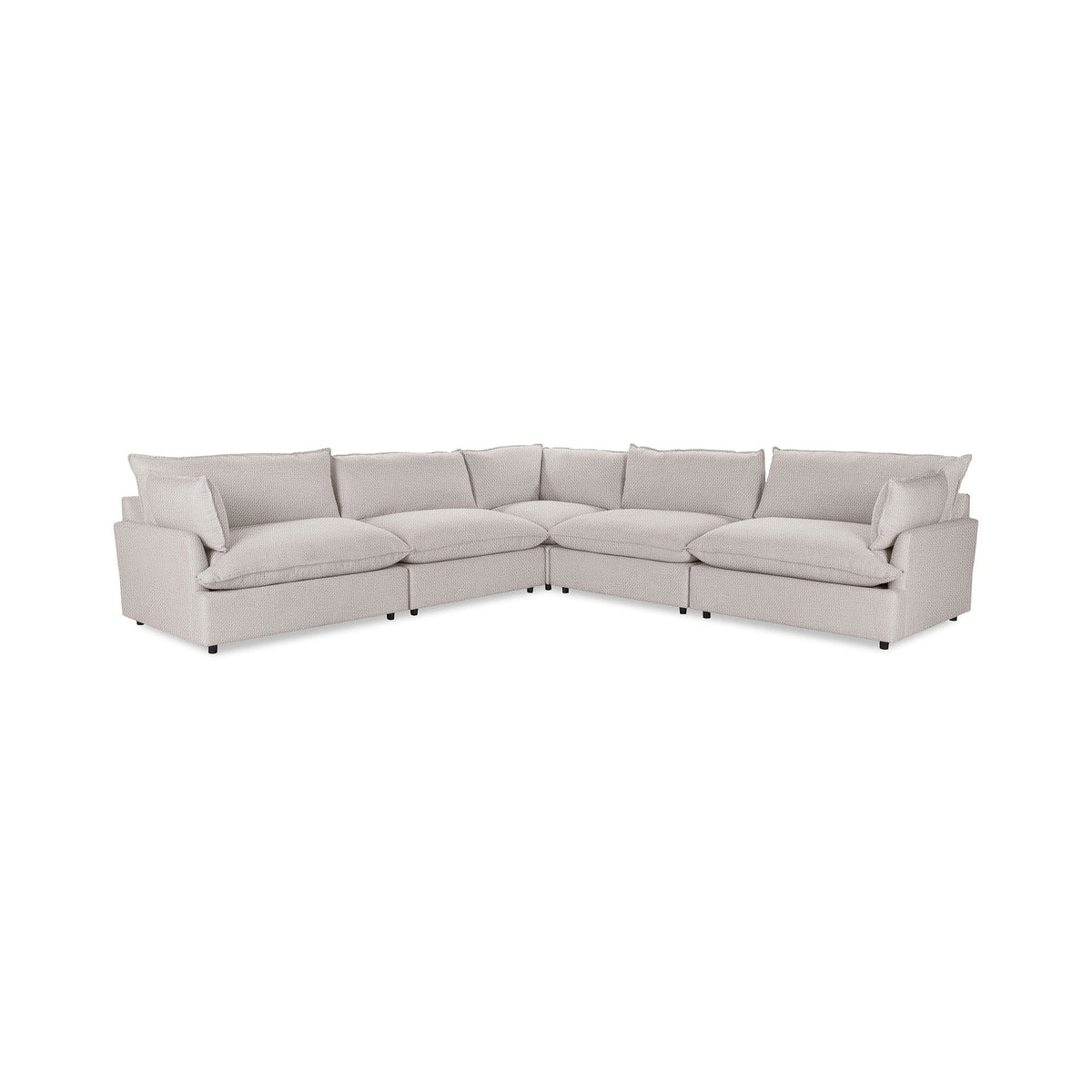Caplan 5 Piece Sectional - Winter Wheat / Polyester - Classic Home 5308SC522203