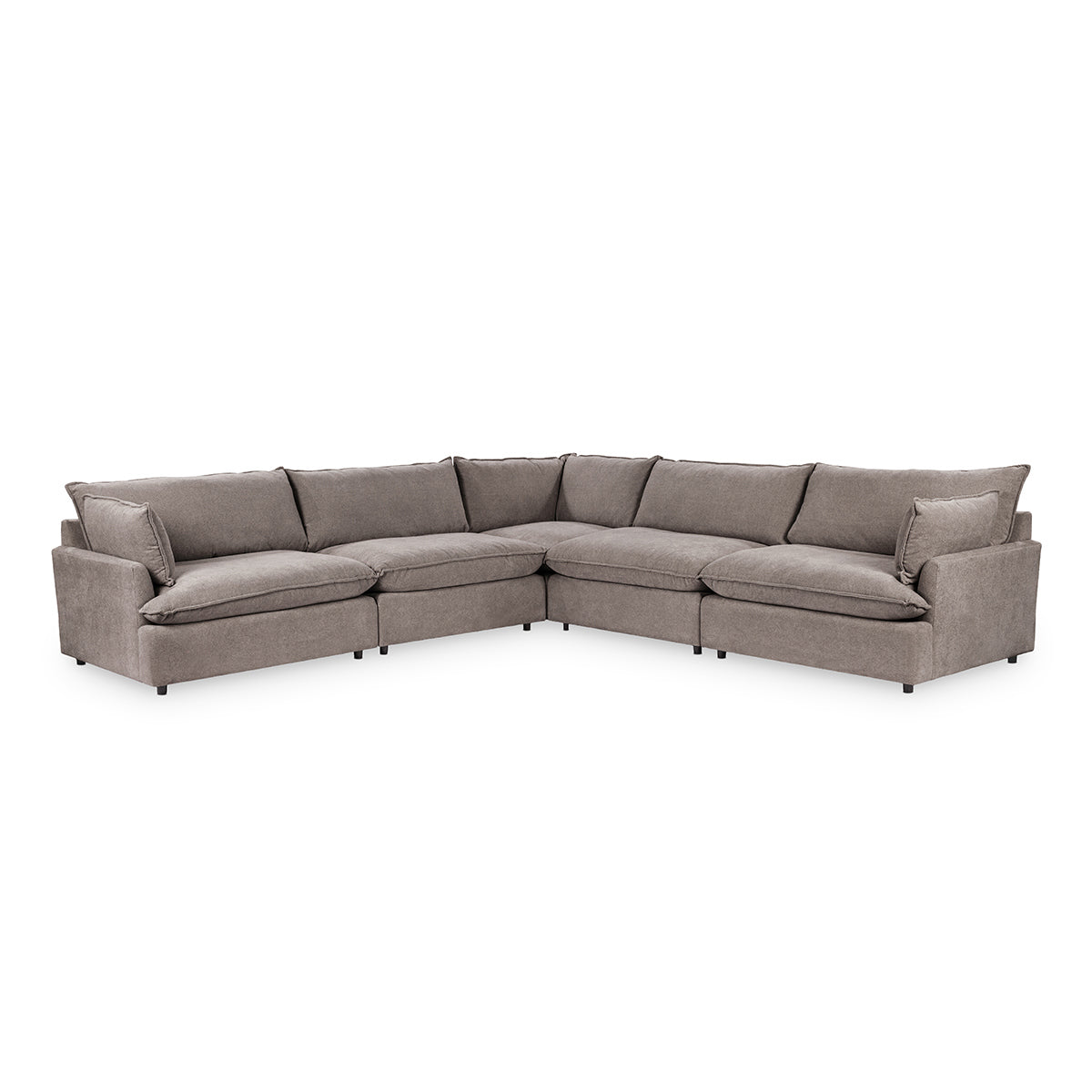 Caplan 5 Piece Sectional - Charcoal / Polyester - Classic Home 5308SC5ECH