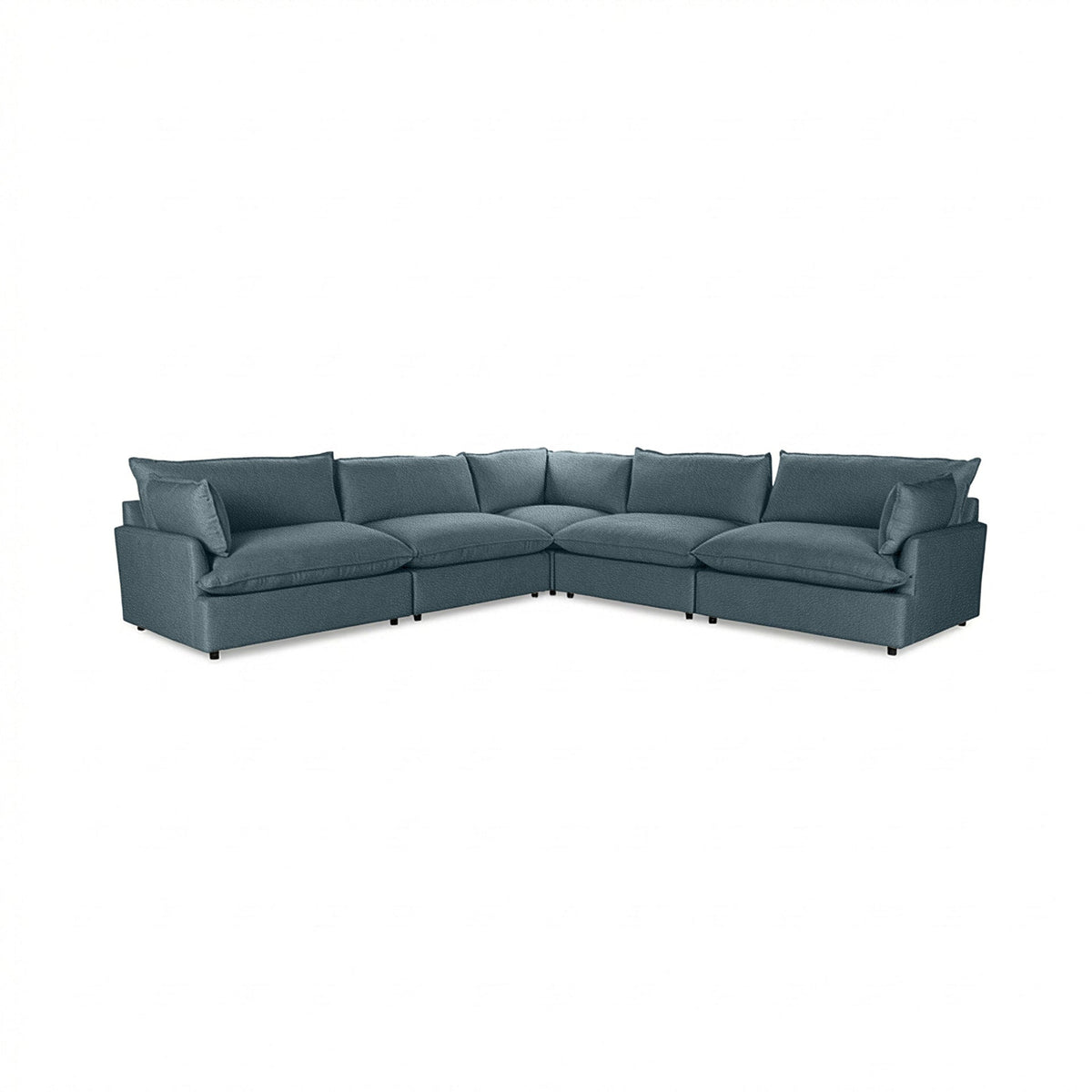 Caplan 5 Piece Sectional - Bayou / Leather - Classic Home 5308SC5LBU