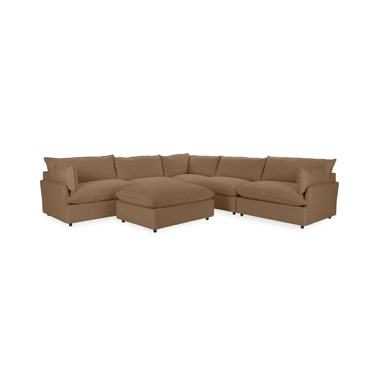 Caplan 6 Piece Sectional with Ottoman - Harvest Bronze / Olefin - Classic Home 5308SC621602