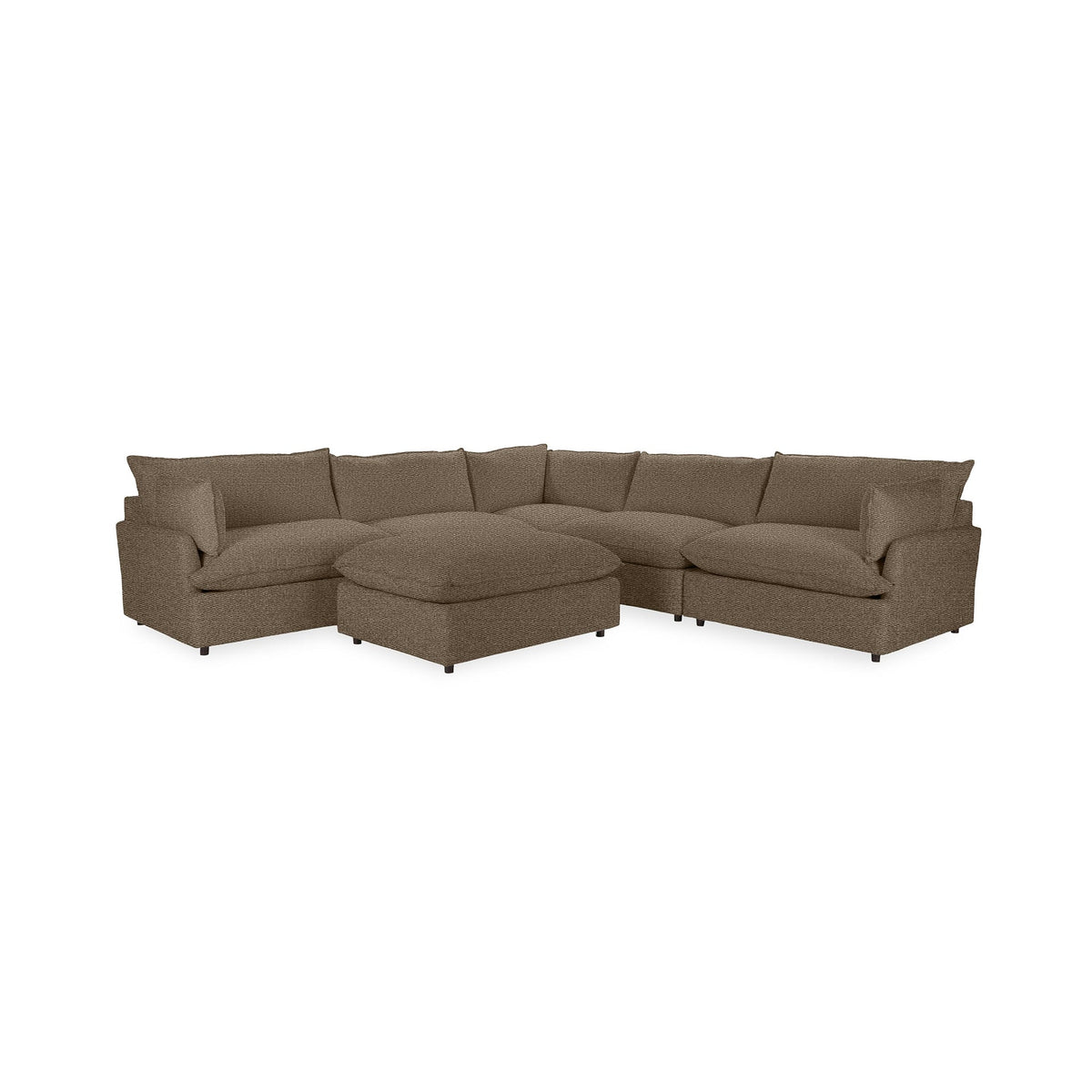 Caplan 6 Piece Sectional with Ottoman - Mink Brown / Olefin - Classic Home 5308SC621606