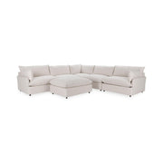 Caplan Upholstered 6pc Modular Sectional w/ Ottoman Dawn